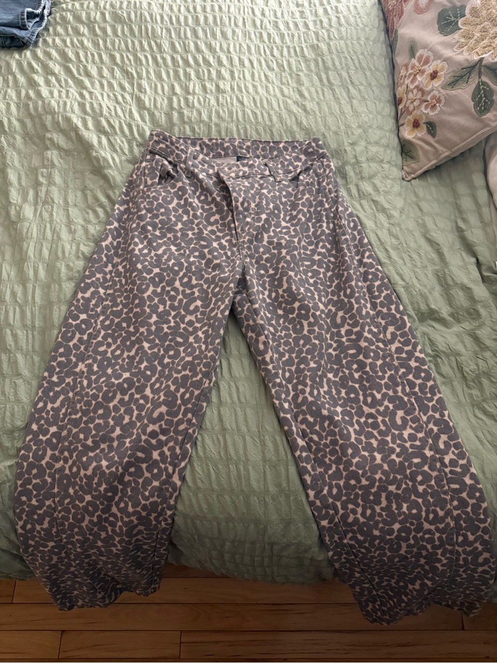 wild fable Neutral Leopard Print Wide-Leg Pants